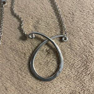 James Avery retired sterling silver charm holder, 24 inch chain